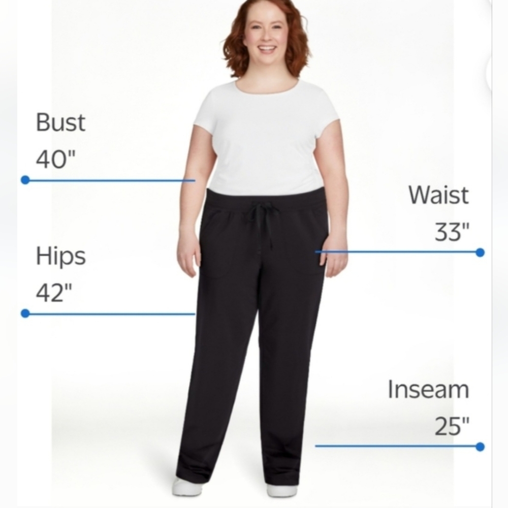 Athletic Womens Cotton Pants Black Large NEW - Picture 4 of 4